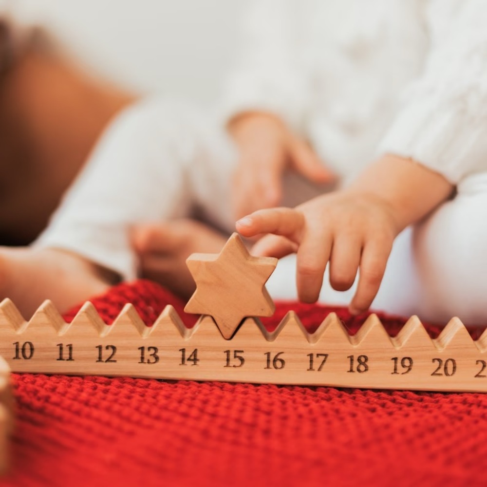 Wooden countdown advent calendar